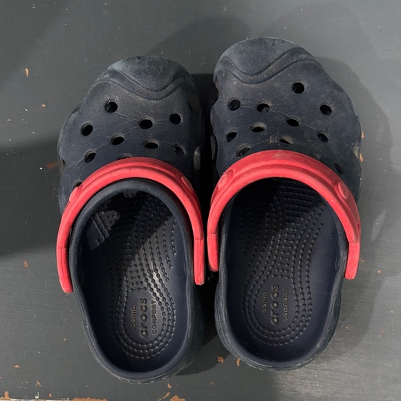 Toddler Crocs - Navy and Red - Picture 1 of 6